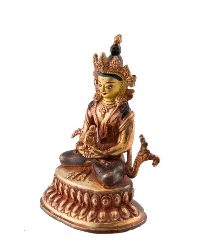 Statue tibétaine de Bouddha Amitayus en bronze – Bouddha de la longévité et de la sagesse