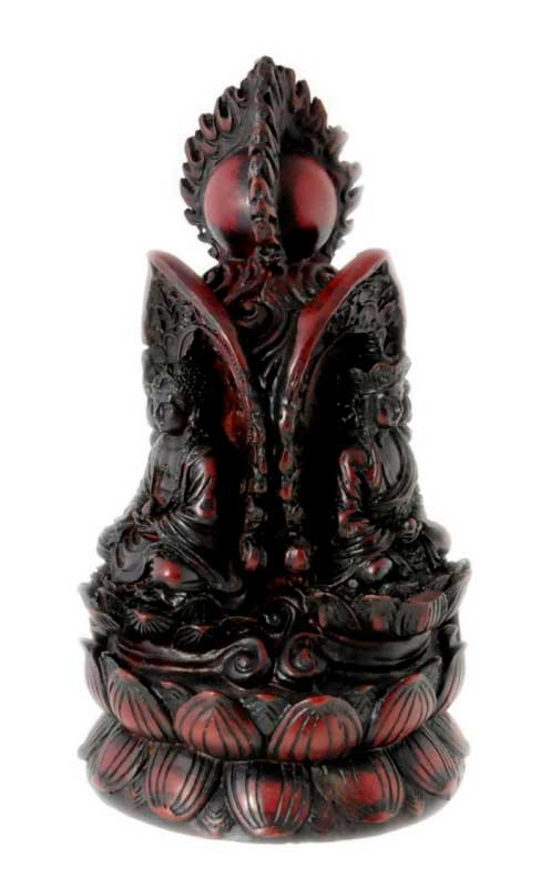 Stupa Tibétain 18 Cm En Résine – Cinq Bouddhas Dhyani Du Népal