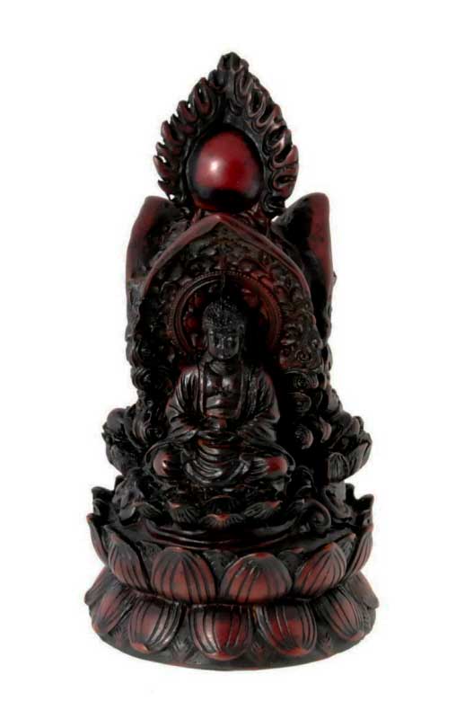 Stupa Tibétain 18 Cm En Résine – Cinq Bouddhas Dhyani Du Népal
