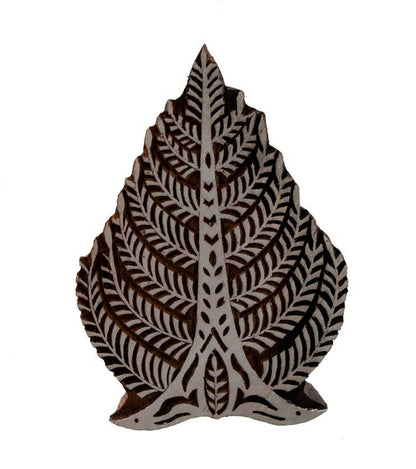 Tampon Encreur En Bois Sculpté – Motif Arbre De Vie
