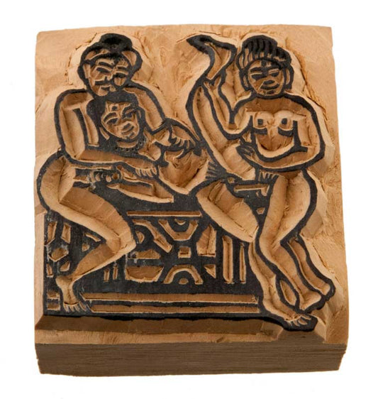 Tampon Encreur Tibétain Kamasutra – Curiosa Érotique En Bois Sculpté