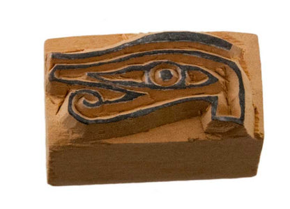 Tampon Encreur En Bois Sculpté Œil D’Horus