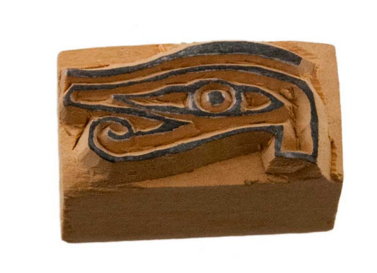 Tampon Encreur En Bois Sculpté Œil D’Horus