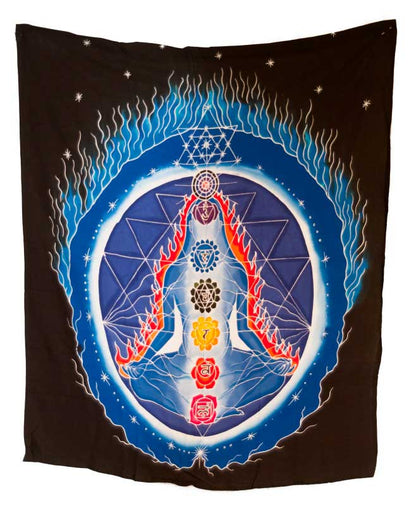 Batik Chakra Connexion – Peinture Artisanale sur Coton de Bali