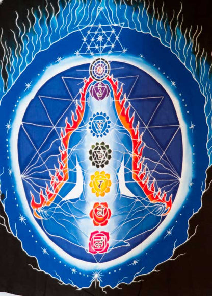 Batik Chakra Connexion – Peinture Artisanale sur Coton de Bali