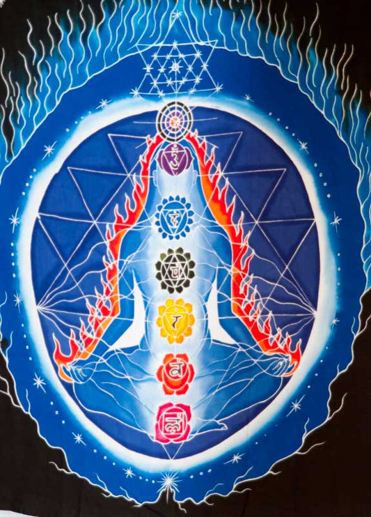 Batik Chakra Connexion – Peinture Artisanale sur Coton de Bali