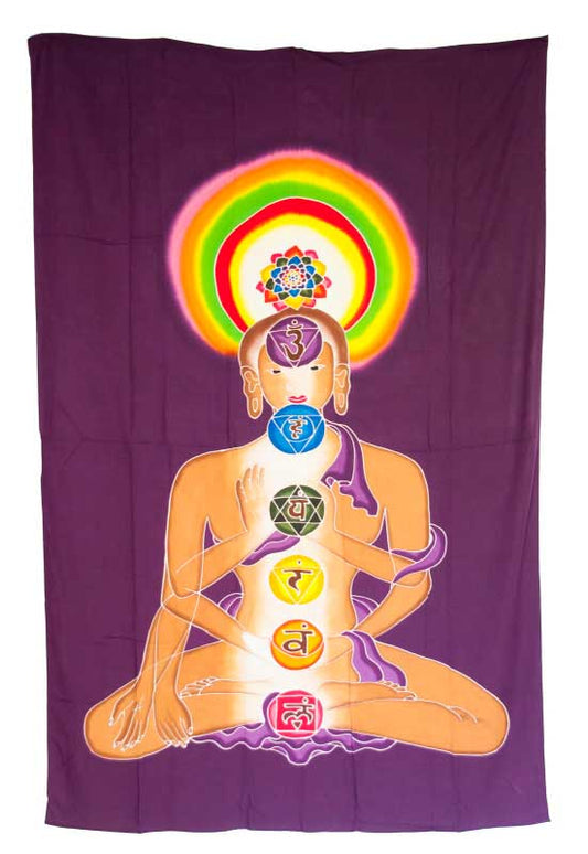 Batik Chakra Connexion – Peinture Artisanale sur Coton de Bali