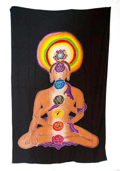 Batik Chakra Connexion – Peinture Artisanale sur Coton de Bali