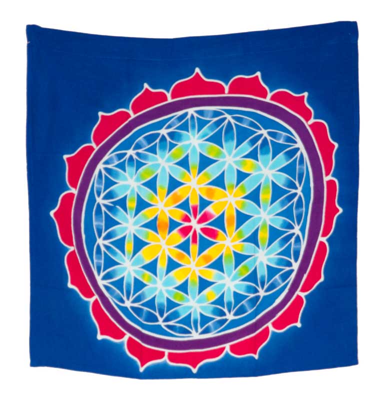 Batik Chakra Sri Yantra – Peinture Artisanale sur Coton de Bali