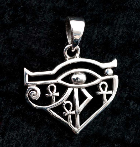 Pendentif Œil d’Horus en argent 925 – Bijou spirituel au design intemporel