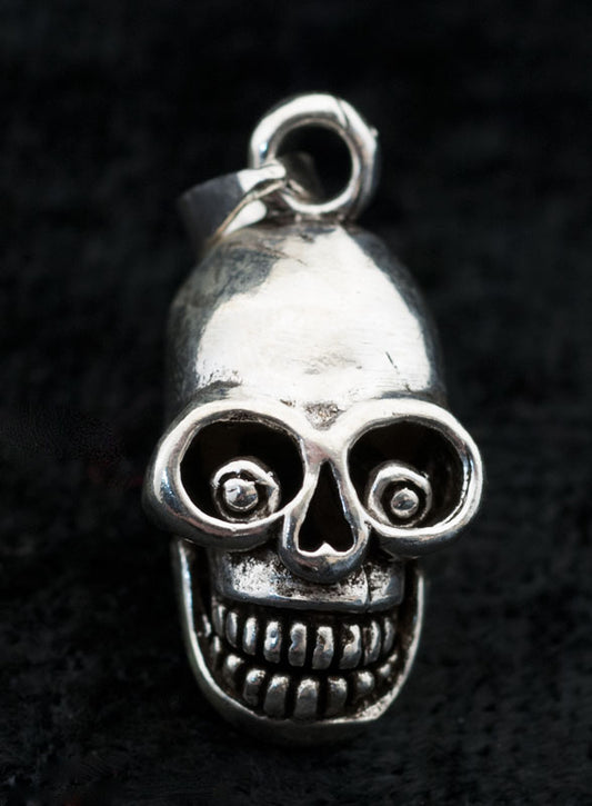 Pendentif Tête de Mort en Argent Massif 925 – Bijou Ethnique Artisanal