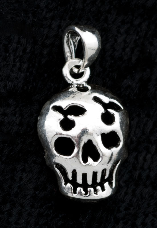 Pendentif Tête de Mort Mexicaine en Argent Massif 925 – Bijou Ethnique Artisanal