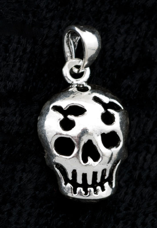 Pendentif Tête de Mort Mexicaine en Argent Massif 925 – Bijou Ethnique Artisanal