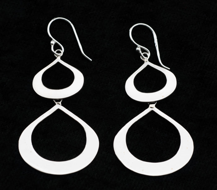 Boucles d’Oreilles Goutte d’Eau en Bijoux Ethnique Argent 925
