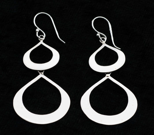 Boucles d’Oreilles Goutte d’Eau en Bijoux Ethnique Argent 925