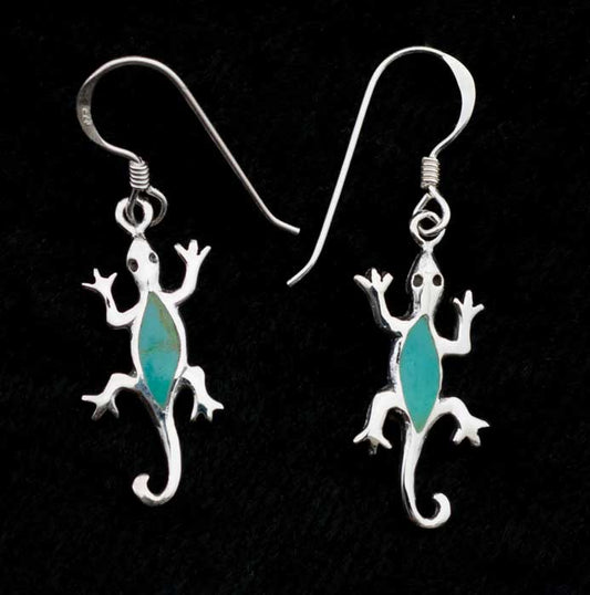 Boucles d’Oreilles Gecko en Bijoux Ethnique Argent 925