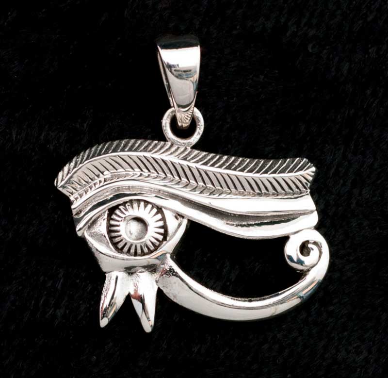 Pendentif Œil d’Horus en argent massif 925 – Bijou de l’Égypte ancienne