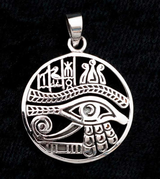Pendentif Œil d’Horus en argent massif 925 – Symbole de l’Égypte ancienne