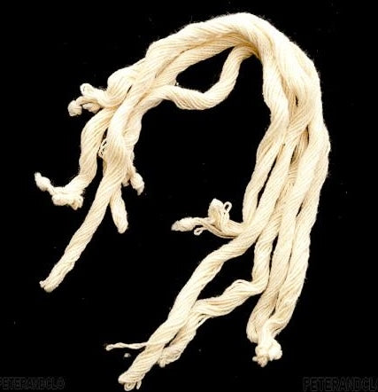 Lot de 5 mèches souples de 24 cm pour lampe à beurre bouddhiste (Dipa) – coton naturel