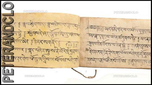 Ancien Livre de Prières Tibétain Bouddhiste – Manuscrit Rare de Tradition Tibétaine