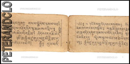 Ancien Livre de Prières Tibétain Bouddhiste – Manuscrit Traditionnel Rare
