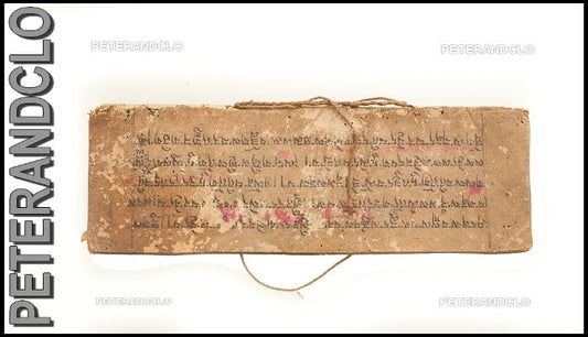 Ancien Livre de Prières Tibétain Bouddhiste – Manuscrit Rare en Écriture Outchen