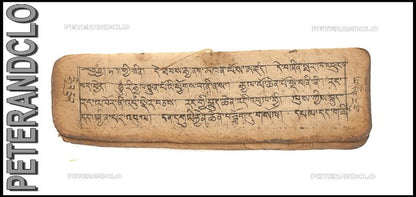 Ancien Livre de Prières Tibétain Bouddhiste – Manuscrit Traditionnel Rare