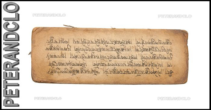Ancien Livre de Prières Tibétain Bouddhiste – Manuscrit Rare en Écriture Outchen
