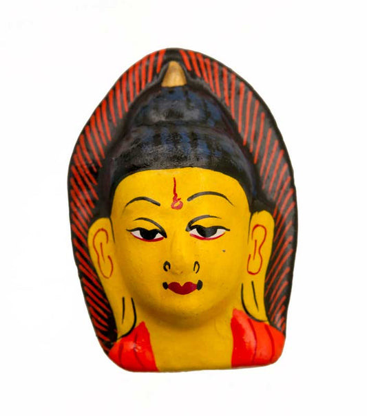Magnet Bouddha Ratnasambhava Jaune – Décoration Bouddhiste Tibétaine Artisanale Du Népal