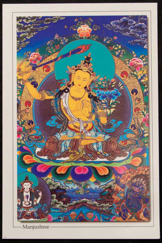 Carte Postale Manjushri – Symbole De Sagesse Bouddhiste Du Népal