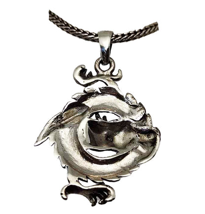 Pendentif Dragon Celtique en Argent Massif 925 – Bijou Mythique et Élégant