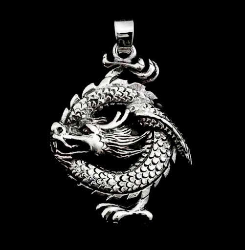 Pendentif dragon en argent 925 – bijou celtique mythologique élégant