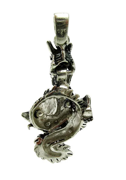 Pendentif dragon celtique en argent 925 – bijou mythologique de protection et de puissance