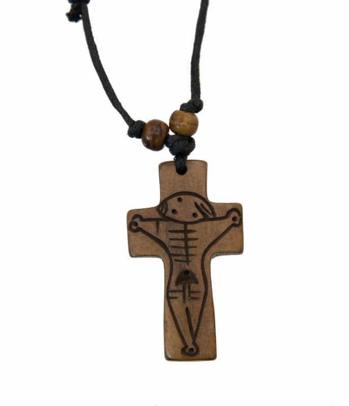 Collier Pendentif Equitable Tibétain Ethnique Tribal Croix De Jesus Christ