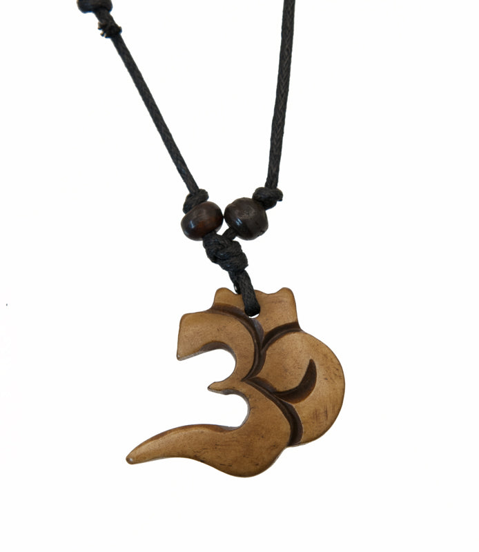 Collier Pendentif Équitable Tibétain Ethnique Tribal Om Hindou