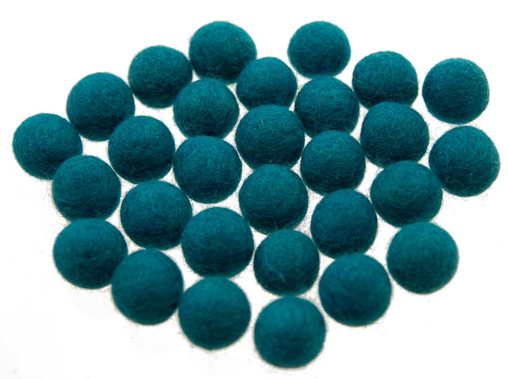 Perles En Feutrine De Laine Bleues Du Népal 1,6 À 1,7 Cm – Lot De 50 Boules Artisanales