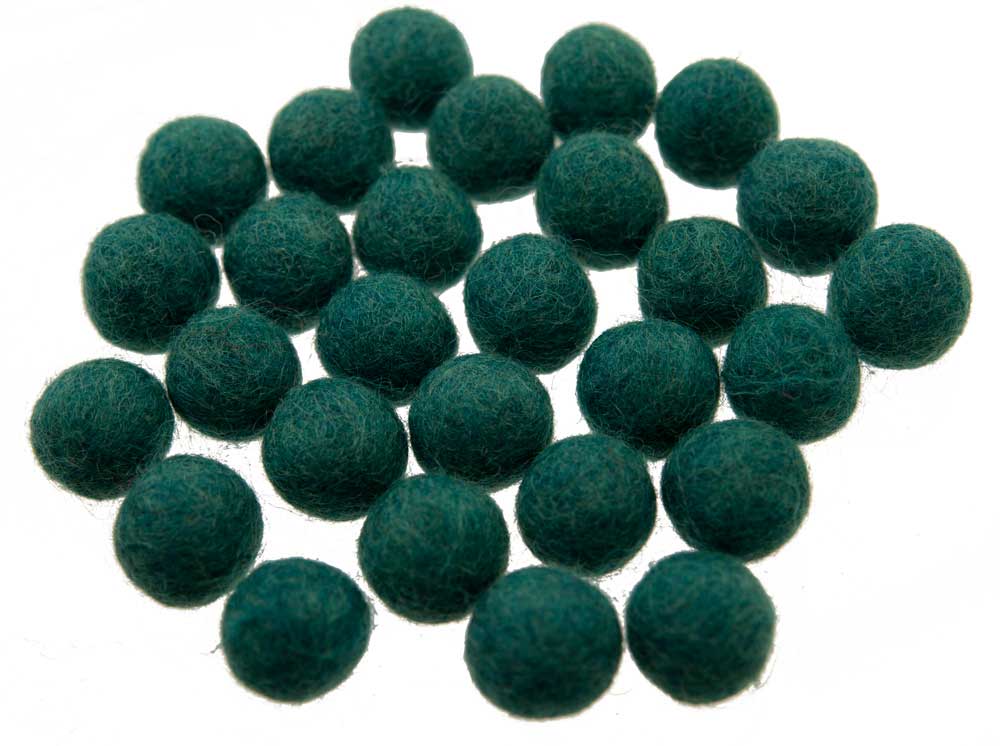 Perles En Feutrine De Laine Vertes Du Népal 1,6 À 1,7 Cm – Lot De 50 Boules Artisanales