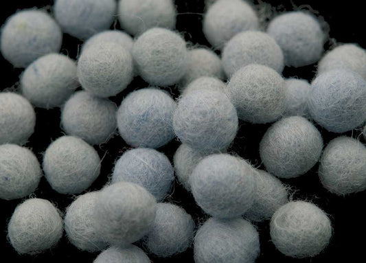 Perles En Feutrine De Laine Grises Du Népal 1,6 À 1,7 Cm – Lot De 50 Boules Artisanales