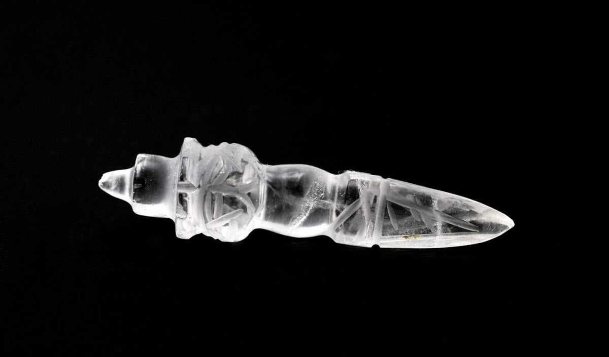 Phurba Tibétain En Cristal – Dague Rituelle Bouddhiste Rare