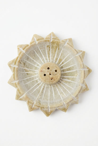 Porte-Encens Fleur de Lotus en Stéatite – Sculpture Artisanale du Népal