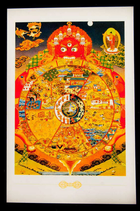 Carte Postale Roue de la Vie Bhavachakra Bouddhiste du Népal