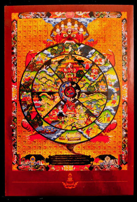 Carte Postale Roue De La Vie Bhavachakra Bouddhiste du Népal