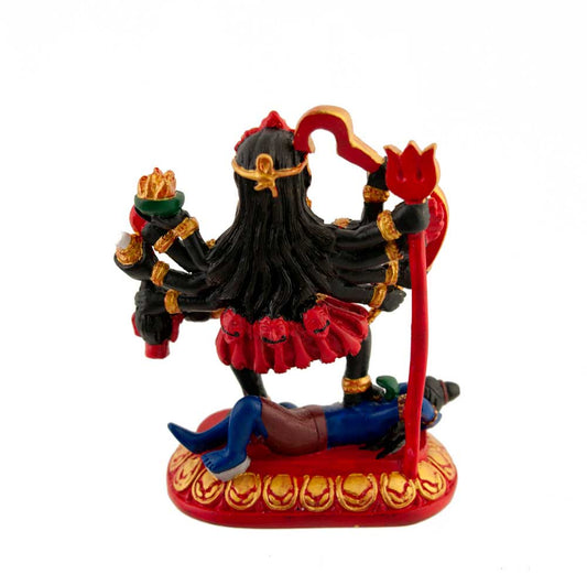 Statue Déesse Kali en Résine Rouge – Mahakali, Divinité Hindoue du Népal