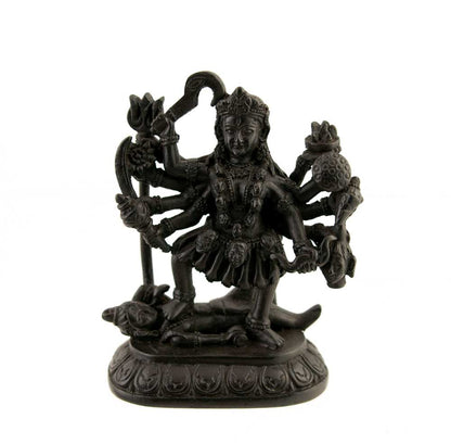 Statue Déesse Kali en Résine Noire – Divinité Hindoue du Népal