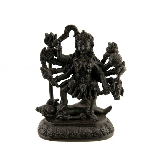 Statue Déesse Kali en Résine Noire – Divinité Hindoue du Népal