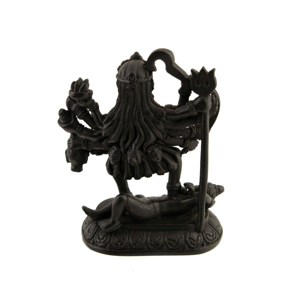 Statue Déesse Kali en Résine Noire – Divinité Hindoue du Népal