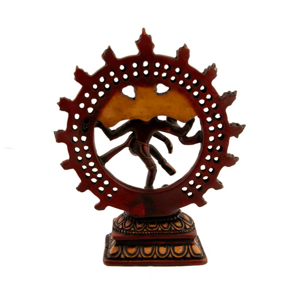 Statue Shiva Nataraja Beige et Marron du Népal – Danse Cosmique en Résine