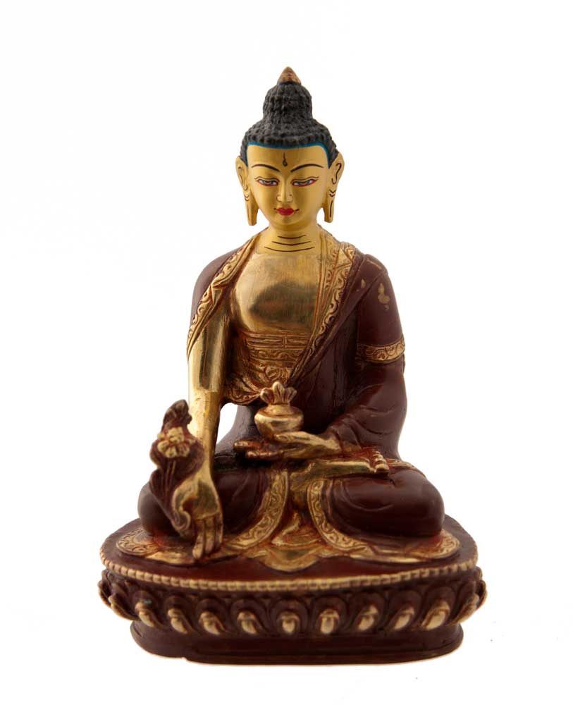 Statue tibétaine de Ratnasambhava en bronze – Bouddha de la générosité et de l'équanimité