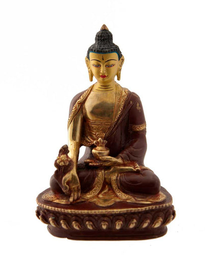 Statue tibétaine de Ratnasambhava en bronze – Bouddha de la générosité et de l'équanimité