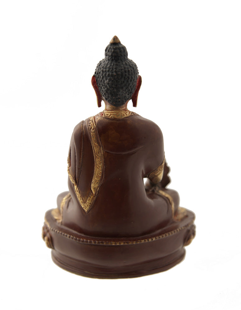 Statue tibétaine de Ratnasambhava en bronze – Bouddha de la générosité et de l'équanimité